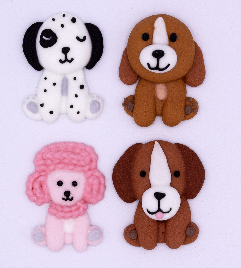 Edible Dog Sugar Decorations 9 Pieces