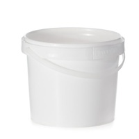 2.3Ltr White Pail Bucket with Lid - each