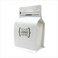 500G Box Bottom  Bag - with Valve - Natural Kraft - 25psc