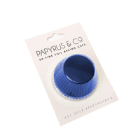Navy Foil Patty Pan #550 Medium Size - 50 pack