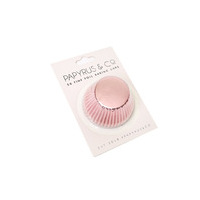 Pastel Pink Foil Patty Pans #550 Medium Size - 50 pack