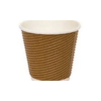 8 oz Brown Triple wall Corrugated cup -50/sleeve