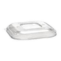PLA-Square Dome Lid To suit 280-480ml square B/Cane - 50 sl