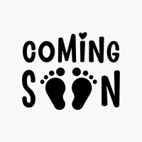 Coming Soon Baby Feet Edible Cupcake Toppers - 15 Pkt