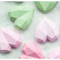  Geo Hearts Mould - 8 hearts