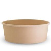 Bamboo round salad bowl - 1300ml - 50 per sleeve