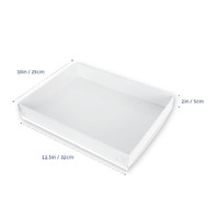 Large Biscuit Box with clear lid 32x25x5.5 cm - each 