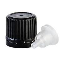 Black Dropper Cap - tamper proof - each