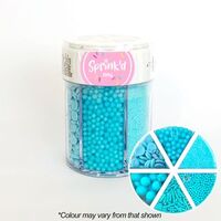 Pastel Blue Edible Cake Decorations Sugar Balls/Jimmies/Sequins/Sanding Sugar 200g