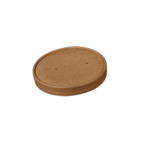 Bamboo round salad bowl Paperboard lid - 1300ml - 50 per sleeve (6 sleeves per caron)