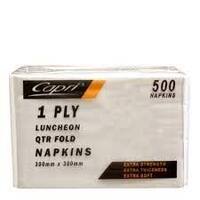 1-Ply  Lunch Napkin, white 500 per pack (6)