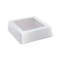 Cake Box Fold Clear Window Lid 8x8x2.5 Inches - each