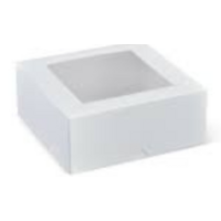CTN Cake Box 8x8x4" with clear fold lid -100/Carton