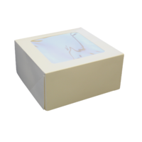  Cake Box 8x8x4" with clear window fold lid - each