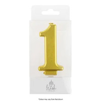Number 1 Candle Gold