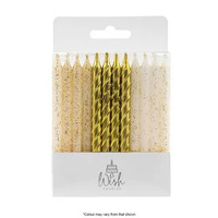 Candles Gold Spiral 24 Pack