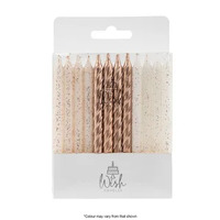 Candles Rose Gold Spiral 24 Pack