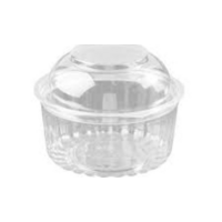 Clear Food Bowls with hinged dome lid - Sleeve of 50 - 341ml (12oz) (5)