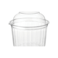 Clear Food Bowls with hinged dome lid- Sleeve of 50 - 455ml (16oz) (5)