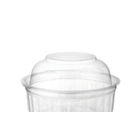  Clear Food Bowls with hinged dome lid - Sleeve of 50 (5) -227ml (8oz)