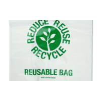 Medium Reusable  Singlet Carry Bag  White  - 100/per Pack