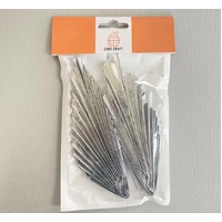 Decorative Fan Cake Topper  - Metallic Silver2 Pcs