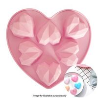  Geo Heart's Silicone  Mould - makes 6 