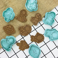 Happy Space Cookie Cutters and Stamp Set - 8 Pieces