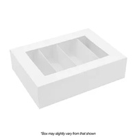 4 compartment  Macaron Box with Window  fits 24 - 22x15.5x5.5 cm - each
