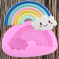 Rainbow and Cloud Silicone Mould Small 