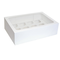 12 Hole Cupcake Box -NO INSERT - Carton/80 *Order In Item*