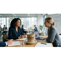 Coffee Cup Collaboration 12oz Qty 1000 cups / 1000 lids