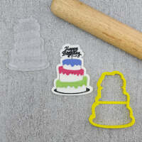 Birthday Cake Cutter and Debosser Set