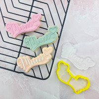  Mum Hearts Text Cutter and Debosser Set