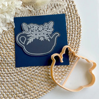 Cookie Cutter and Stamp Hire - Tea Pot Debosser Set 