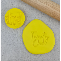 Twenty One Cookie Embosser Stamp
