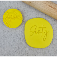 Sixty Cookie Embosser Stamp