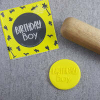 Birthday Boy Cookie Debosser Stamp