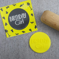 Birthday Girl Cookie Debosser Stamp