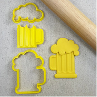 Beer Mug Embosser and 2x Cutters Set