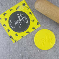 Eighty Cookie Debosser Stamp