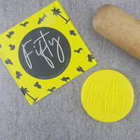 Fifty Cookie Debosser Stamp