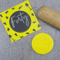 Forty Cookie Debosser Stamp