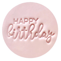 Happy Birthday Embosser Cookie Stamp 