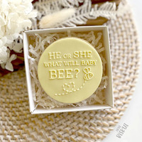He or She What Will Baby Bee? Debosser Stamp Set 