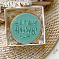 Hip Hip Hooray Cookie Debosser Stamp