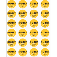 R U OK?  Edible Images - 5cm Round  (10 per page)