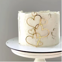 Hearts Cake Fropper in Gold Acrylic