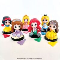 Disney Princess  Plastic Figurines   Cake Topper - 6 Piece Set
