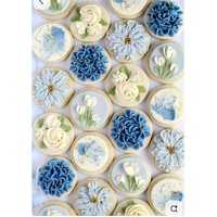 French Blue Floral Buttercream Cookie Decorating Class* Monday, 16 March 